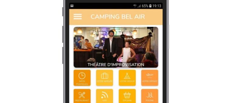 application camping bel air camp pornichet