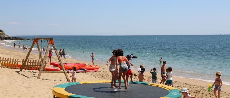 club plage bel air plage pornichet trampoline