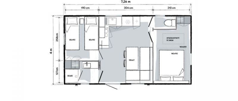 camping bel air location 2 chambres confort espace cottage