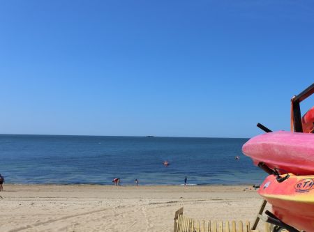 Les kayaks du club de plage Bel Air à Pornichet